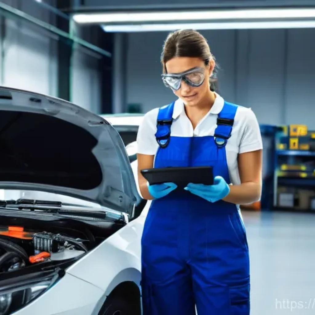 자동차정비사 자격증 국제 인증 가능 여부 - **Prompt 1: "The Skilled Automotive Technician Abroad"**
"A confident female automotive technici...