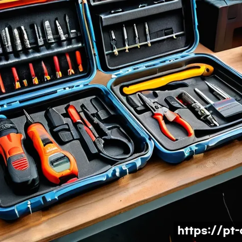 자동차정비 산업기사 자격증 실습 준비물 - A detailed workshop scene featuring a professional technician&rsquo;s organized workspace in Brazil, with ...